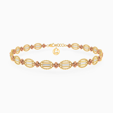 Beaded Chain Bracelet in 21K Gold - 22010260024 Beaded Chain Bracelet in 21K Gold - 22010260024