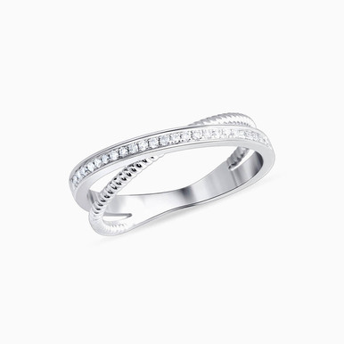 Crisscross Diamond Eternity Ring in 18K Gold - R37643 Crisscross Diamond Eternity Ring in 18K Gold - R37643