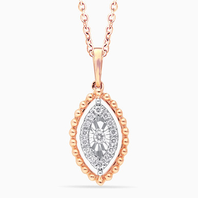 Marquise Diamond Necklace in 18K Gold - KP600109