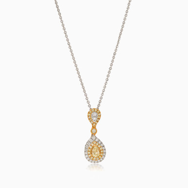 Circle Diamond Necklace in 18K Gold - ORPC0036