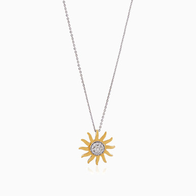Sun Diamond Necklace in 18K Gold - 5242 Sun Diamond Necklace in 18K Gold - 5242