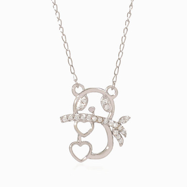 Panda Cubic Zirconia Necklace in 18K Gold - 21005180292