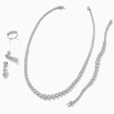 Circle Diamond Full Set in 18K Gold (4 Pieces) - MST00001