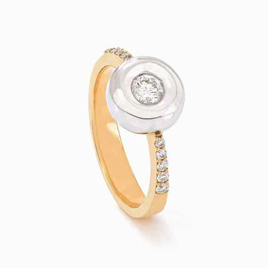 Circle Diamond Ring in 18K Gold - 40990 Circle Diamond Ring in 18K Gold - 40990