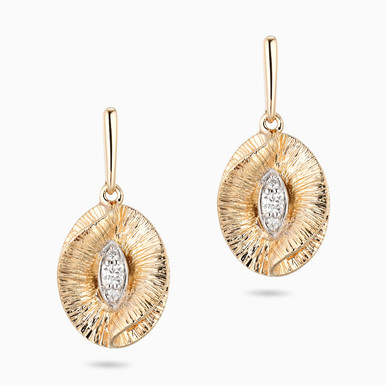 Oval Diamond Drop Earrings in 18K Gold - ER106046Y8 Oval Diamond Drop Earrings in 18K Gold - ER106046Y8