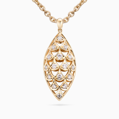 Marquise Diamond Necklace in 18K Gold - PN102864Y8 Marquise Diamond Necklace in 18K Gold - PN102864Y8
