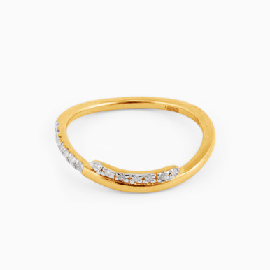 Slim Diamond Ring in 18K Gold - LRG00011 Slim Diamond Ring in 18K Gold - LRG00011