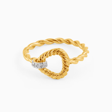 Triangle Diamond Ring in 18K Gold - LRG00020 Triangle Diamond Ring in 18K Gold - LRG00020