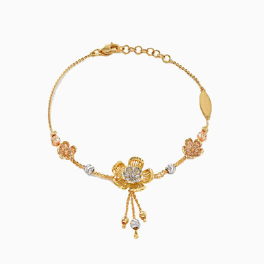 Flower Chain Bracelet in 18K Gold - 11010630006 Flower Chain Bracelet in 18K Gold - 11010630006