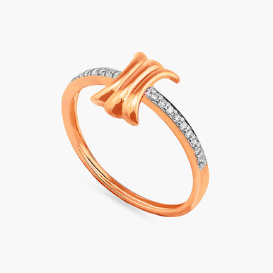 Textured Diamond Ring in 18K Gold - LRG00034P