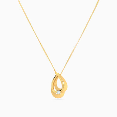 Pear Diamond Necklace in 18K Gold - LNE00182 Pear Diamond Necklace in 18K Gold - LNE00182