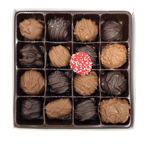 Milk & Dark Chocolate 8oz Regular Assortment Square Box