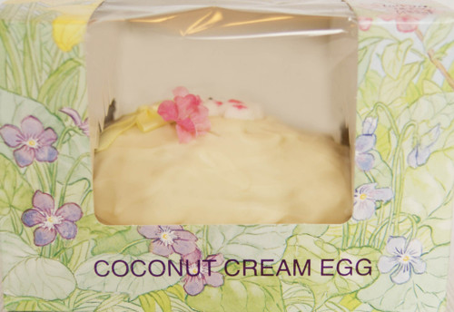 Decorated White Chocolate Coconut Cream Egg