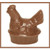 8-1oz Solid Chocolate Hen in Basket