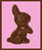 10-1oz Solid Chocolate Begging Rabbit