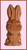 2-3oz Solid Chocolate Cute Rabbit