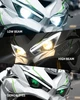 KT Full LED Headlight Assembly for Kawasaki Ninja 250 2018-2025 | Switch Controlled Multi-Color Demon Eye & Low Beam | E-MARK Approved