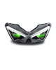 KT Full LED Headlight Assembly for Kawasaki Ninja 250 2018-2025 | Switch Controlled Multi-Color Demon Eye & Low Beam | E-MARK Approved