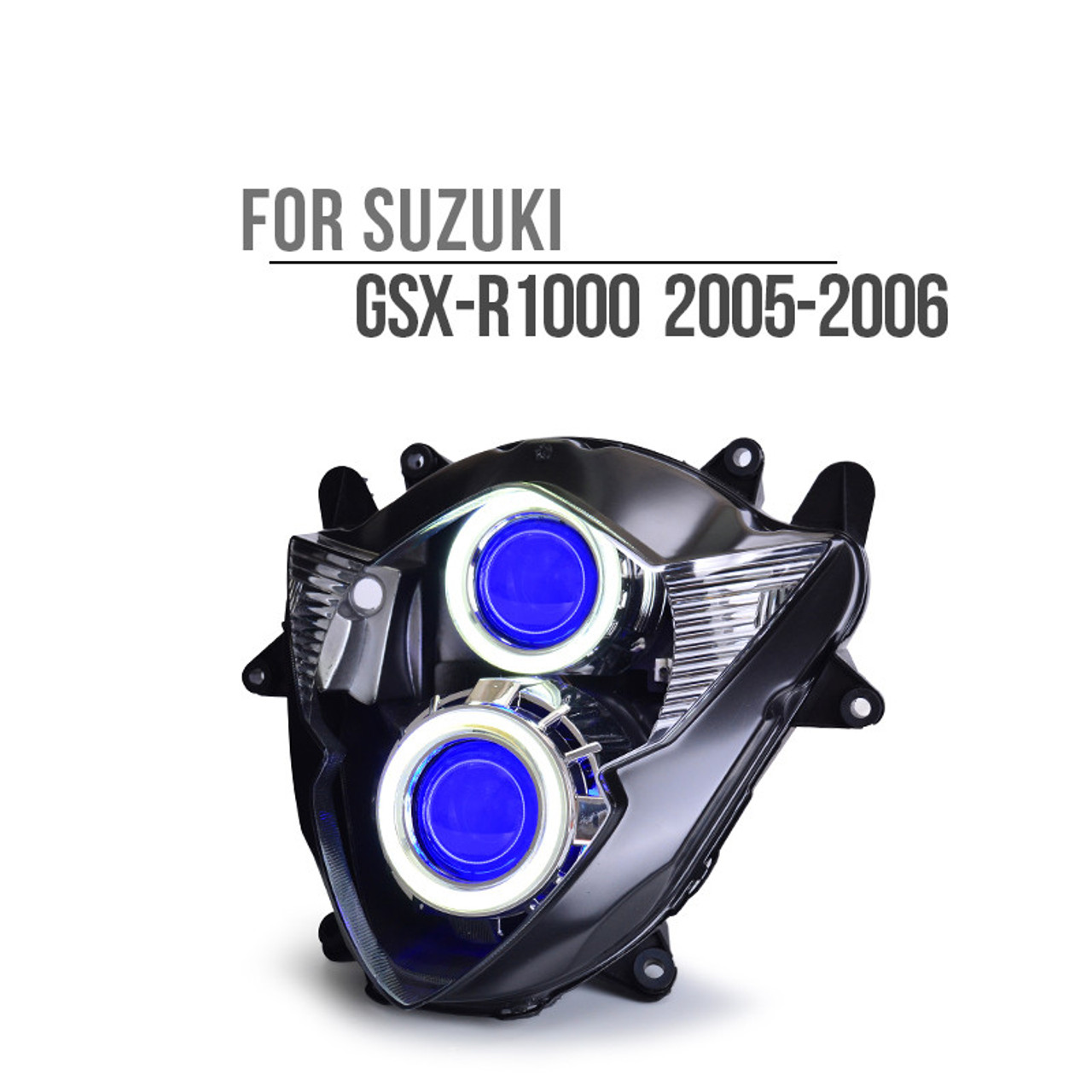 Fit for Suzuki GSXR1000 2005-2006 LED Angel Eye Headlight Assembly