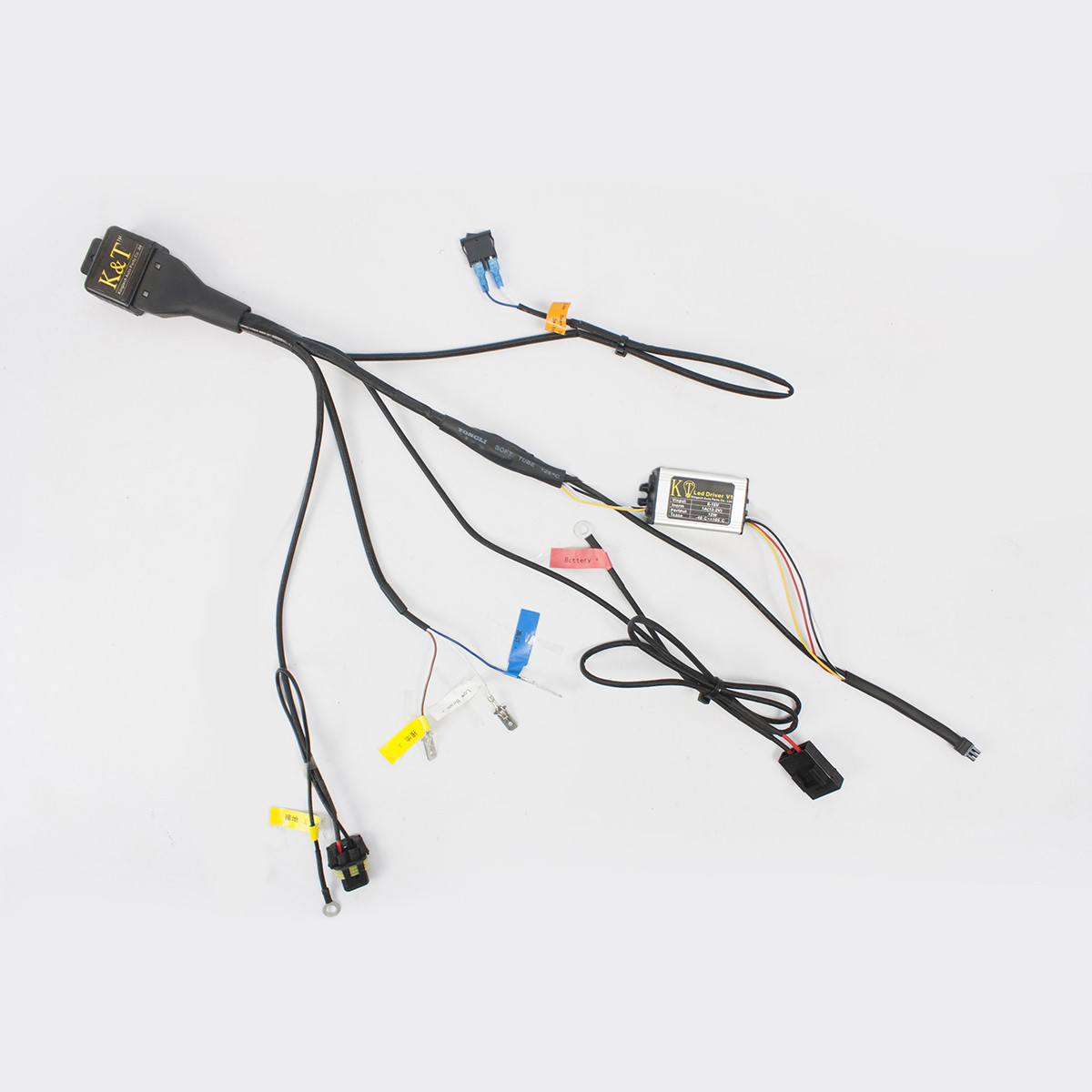 k Tailor-Made Relay Wiring Harness for KT Yamaha Custom Headlight