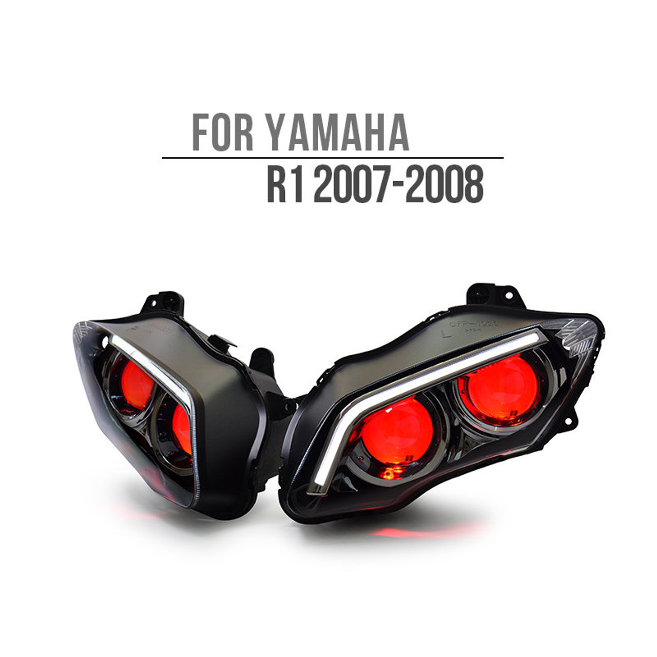 Fit for Yamaha YZF R1 2007-2008 LED & HID Projector Headlight Assembly V2