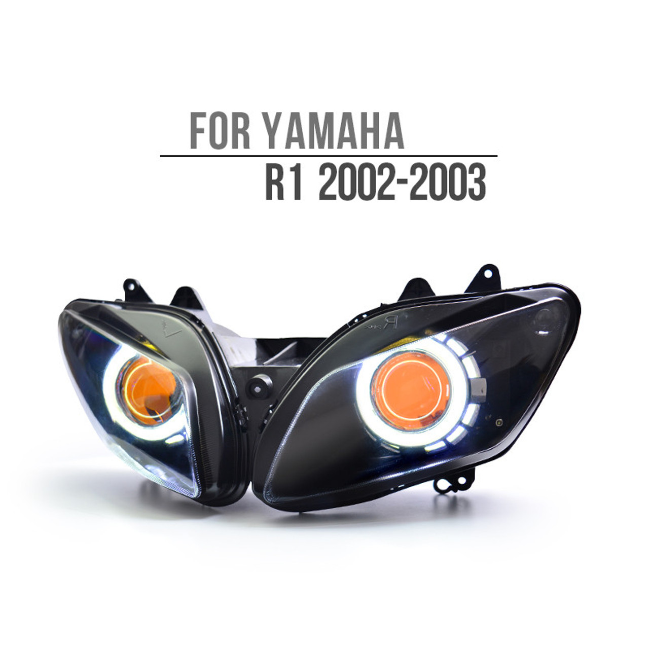 Fit For Yamaha R1 2002-2003 LED Dual Angel Eye Headlight Assembly