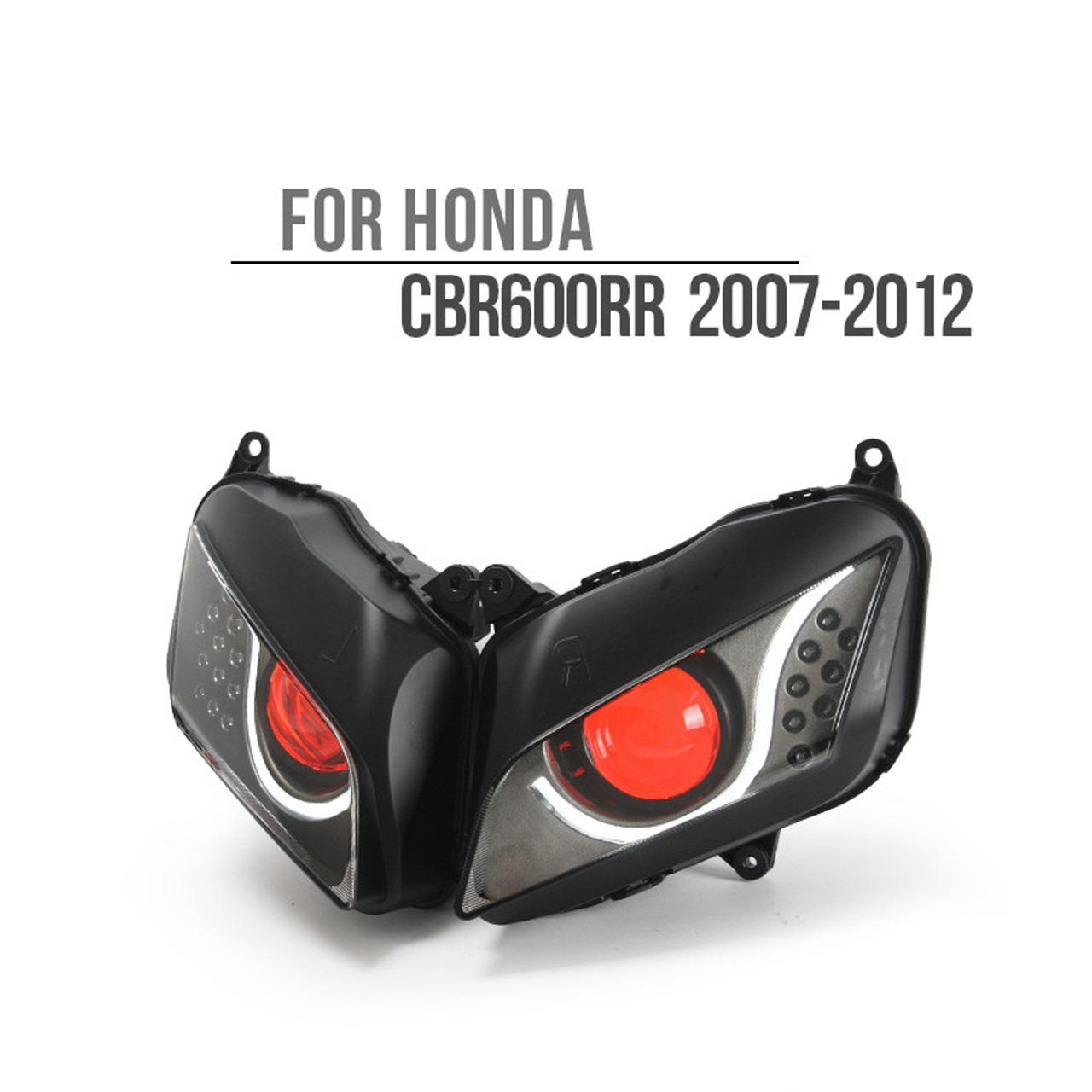 Fit for Honda CBR600RR 2007-2012 LED Optical Fiber Headlight Assembly V2