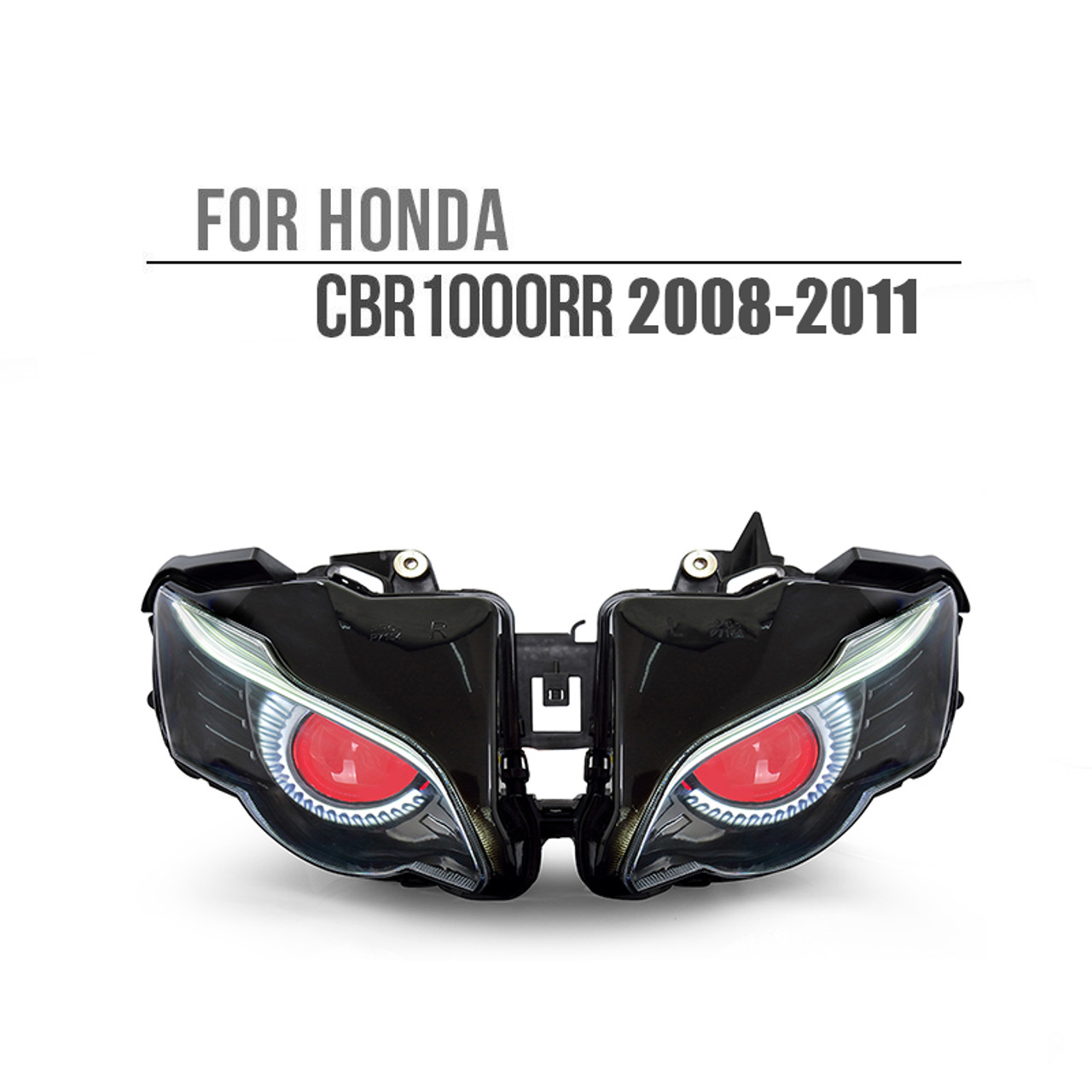 Fit for Honda CBR1000RR 2008-2011 KT LED Optical Fiber Headlight Assembly V2