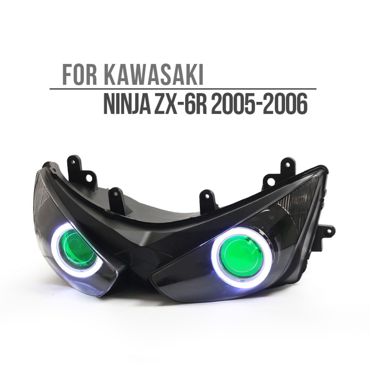 Fit for Kawasaki Ninja ZX6R 2005-2006 LED Angel Eye Headlight Assembly