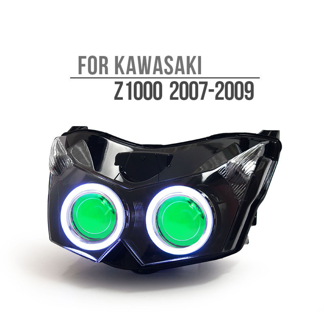 Fit for Kawasaki Z1000 2007-2009 LED Angel Eye Headlight Assembly