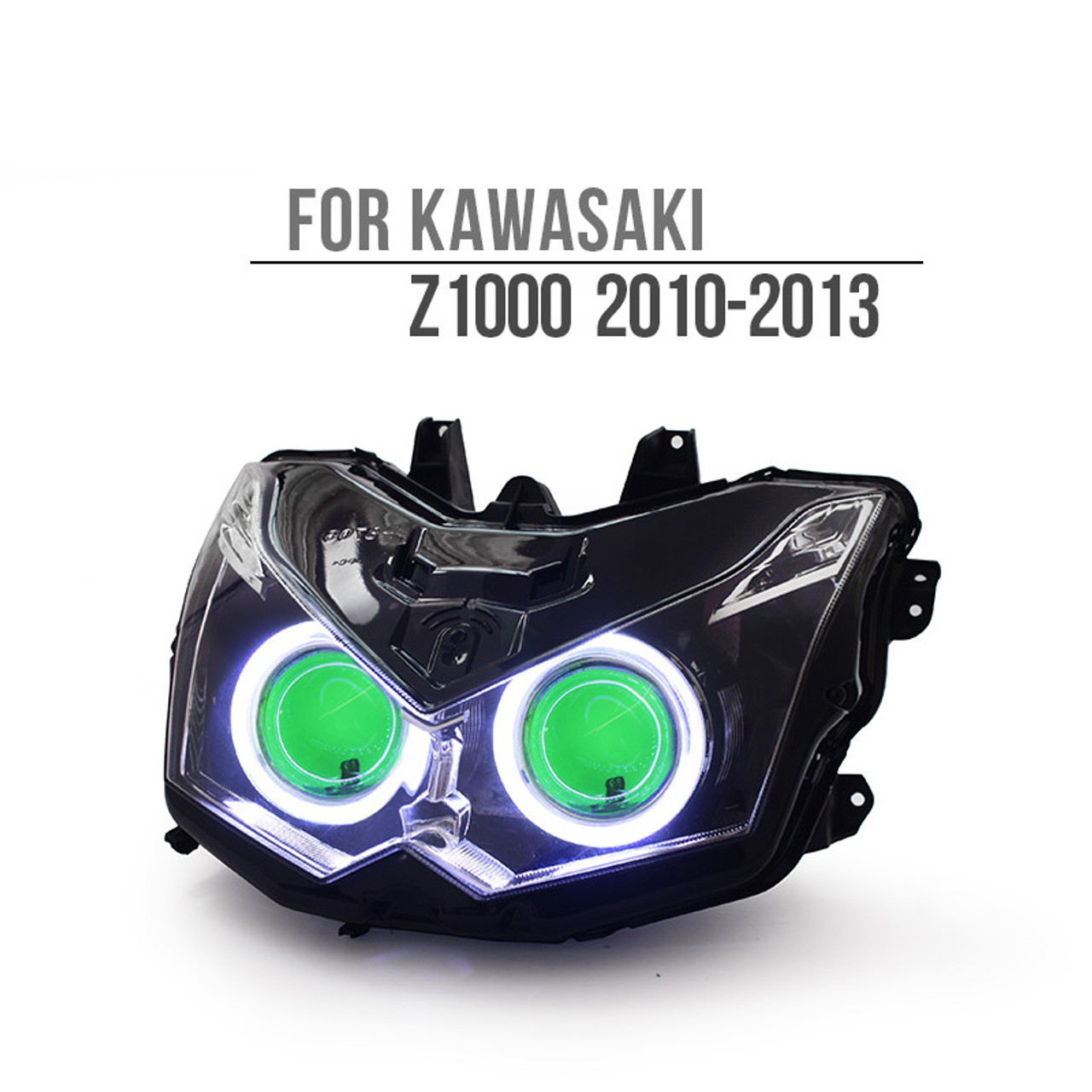 Fit for Kawasaki Z1000 2010-2013 LED Angel Eye Headlight Assembly