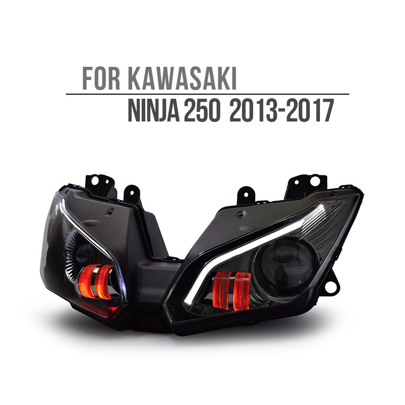 さがしょ、2013 Ninja250 ヘッドライトカウル Kawasaki Ninja 250 LED Headlight 2013 2014 2015 2016 2017 2018