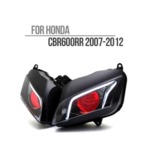 Fit for Honda CBR600RR 2007-2012 LED Optical Fiber Headlight Assembly V3