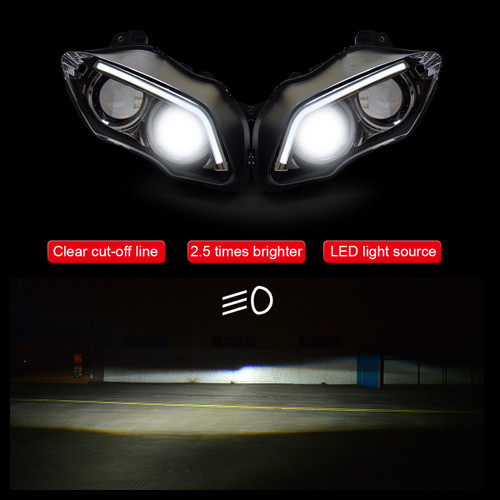 Fit for Yamaha YZF R1 2007-2008 LED & HID Projector Headlight Assembly V2