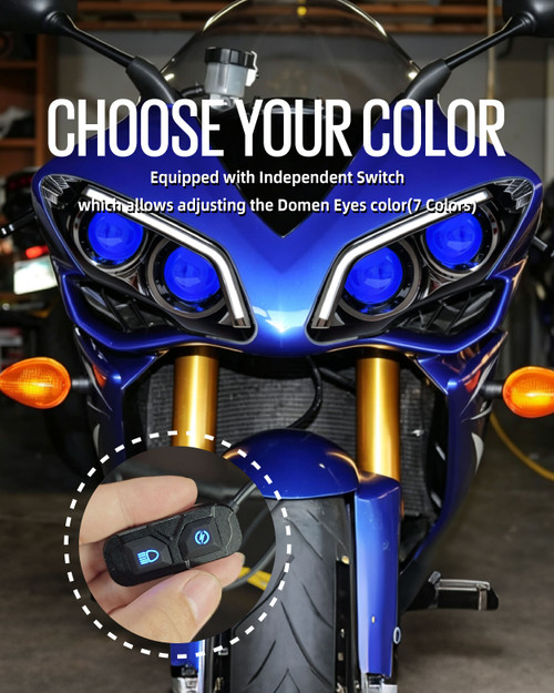 Yamaha YZF R1 LED & HID headlight 2007 2008