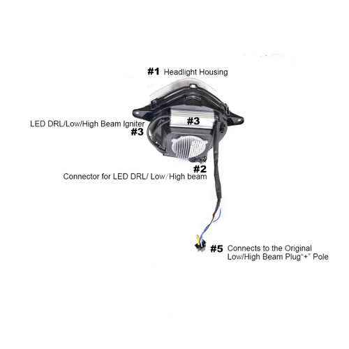 KT Full LED Headlight Assembly for KTM Duke 390 2013-2016