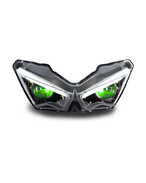 E-MARK Approved Fit for Kawasaki Ninja 250 2018-2025 Full LED Headlight Assembly
