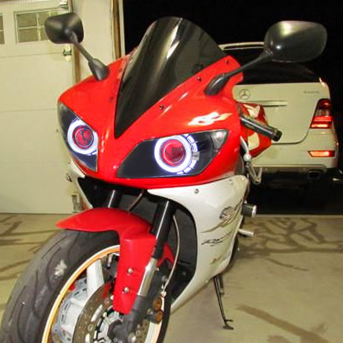 Fit For Yamaha R1 2002-2003 LED Dual Angel Eye Headlight Assembly