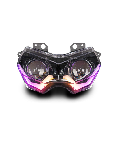 KT Full LED Headlight Assembly for Kawasaki Z900 / Z400 / Z650 / KLR650 EMARK Certification
