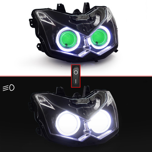 Fit for Kawasaki Z1000 2010-2013 LED Angel Eye Headlight Assembly