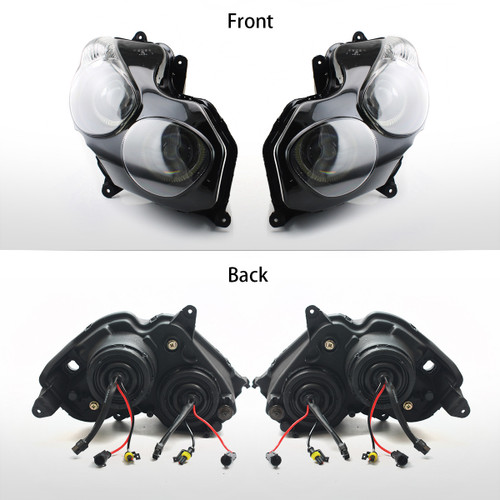 Fit for Kawasaki Ninja ZX14R /ZZR1400 2006-2011 LED Angel Eye Headlight  Assembly