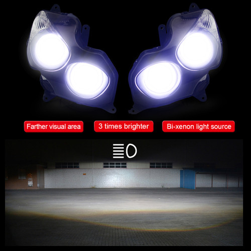 Fit for Kawasaki Ninja ZX14R /ZZR1400 2006-2011 LED Angel Eye Headlight  Assembly