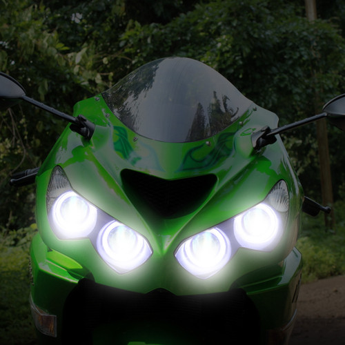 Fit for Kawasaki Ninja ZX14R/ZZR1400 2012-2022 LED Angel Eye Headlight  Assembly
