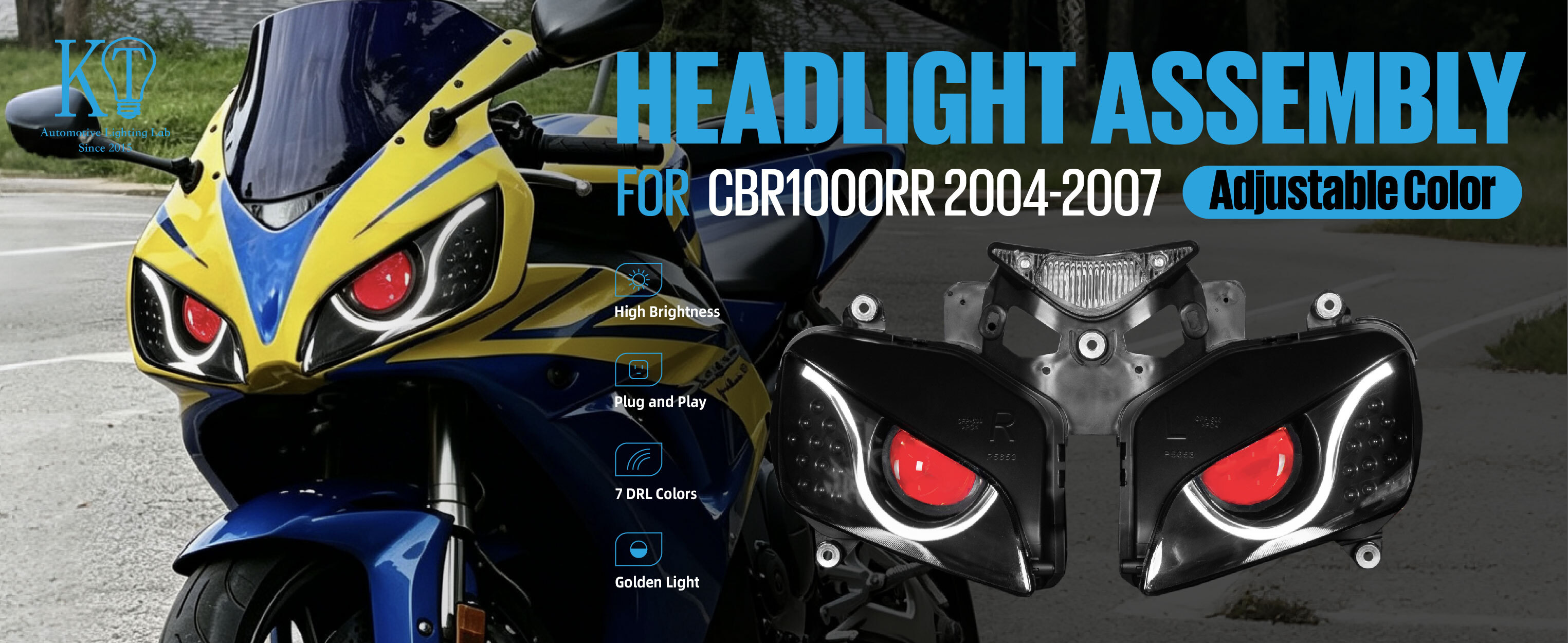 Honda CBR1000RR Headlight 2004 2005 2006 2007