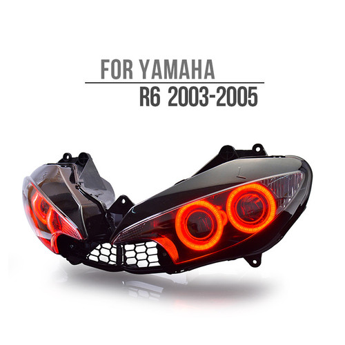 Fit for Yamaha R6 2003-2005 LED Angel Eye Headlight Assembly V1-A