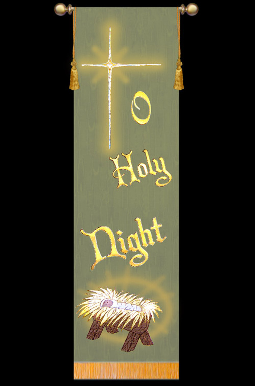 Church Banner - Bright Holy Night - O Holy Night