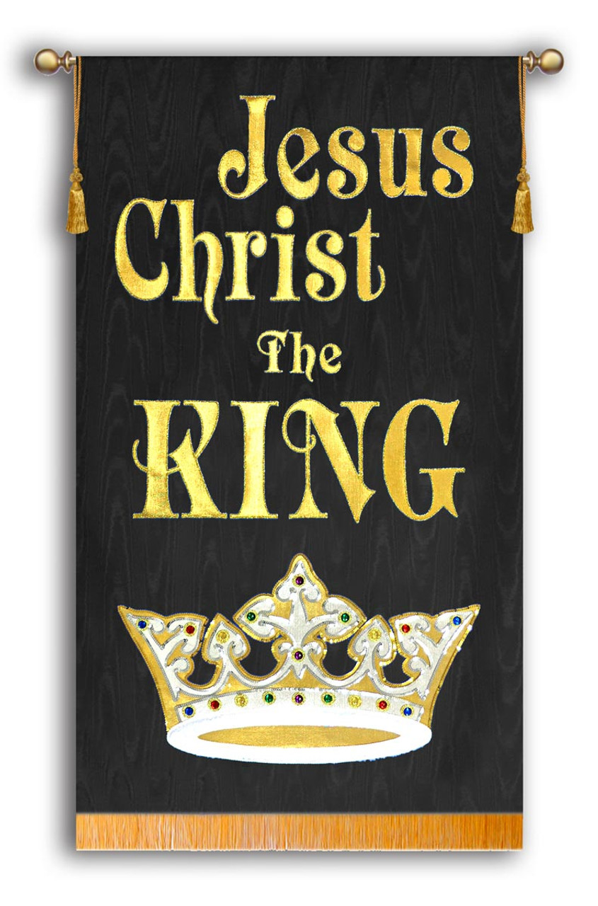 Jesus Christ the King with Crown - Christian Banners for Praise and Worship