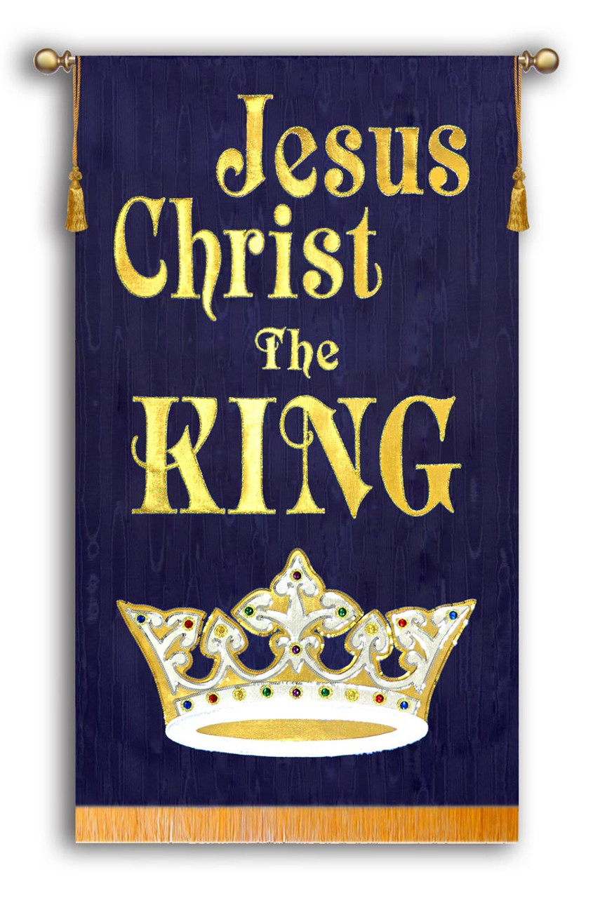 Jesus Christ the King with Crown - Christian Banners for Praise ...