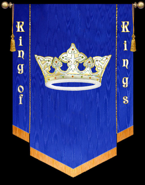King of Kings with Side Panels Christian Banners for Praise and Worship