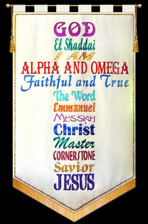 13 Names of God Church Banner - Names of God Church Banner